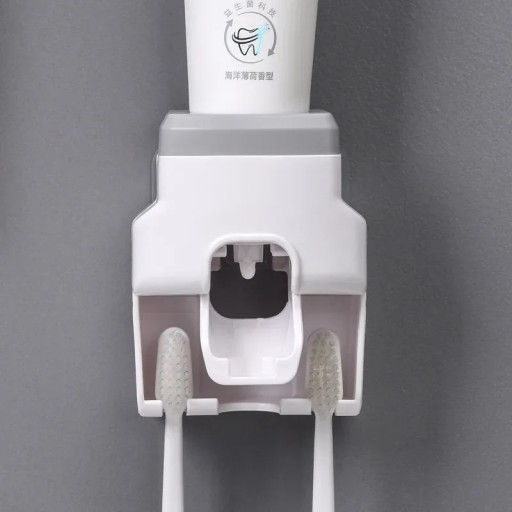 Automatic Toothpaste Dispenser Creative Wall Mount and Small Toothbrush