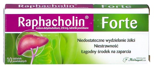 RAPHACHOLIN Forte lek na niestrawność 10 tabletek