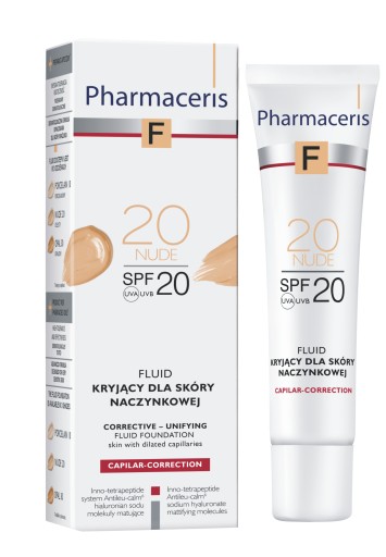 PHARMACERIS F FLUID NACZYNKA KRYJĄCY 20 NUDE