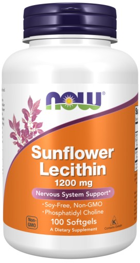 NOW FOODS LECYTYNA SŁONECZNIKOWA bez GMO 1200mg 100 kapsułek