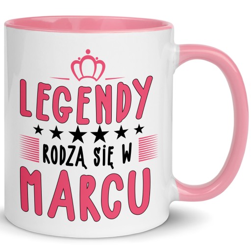 KUBEK Prezent Urodziny LEGENDY rodzą się w MARCU