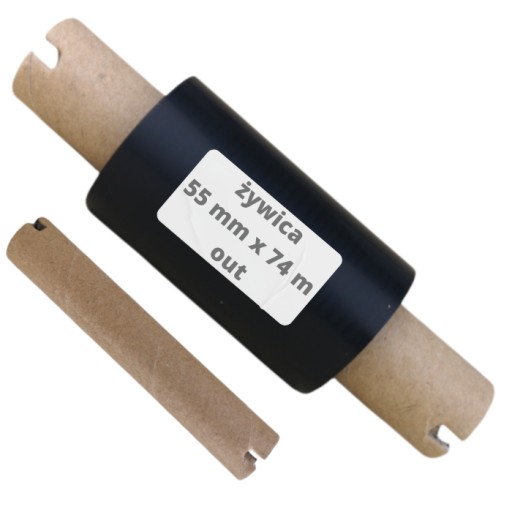 55x74 żywica OUT kalka do etykiet 55mm 74m tasma ttr żywiczna resin 55*74