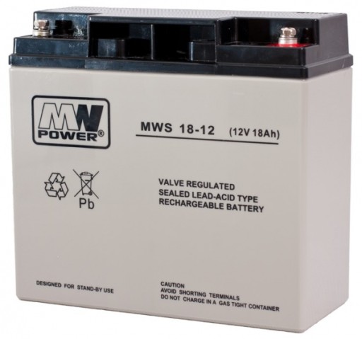 Akumulator AGM MWP MWS 18-12 (12V 18Ah)