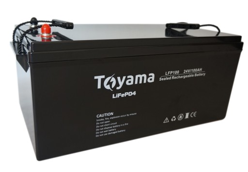 Akumulator Litowy LiFePO4 Toyama LFP100-24V 100Ah 22KG BMS