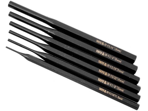 YATO ZESTAW WYBIJAKÓW 1,5-8MM CRV 6 SZT YT-47121