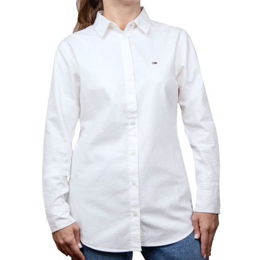 Koszula damska Tommy Jeans LADIES OXFORD SHIRT WHITE