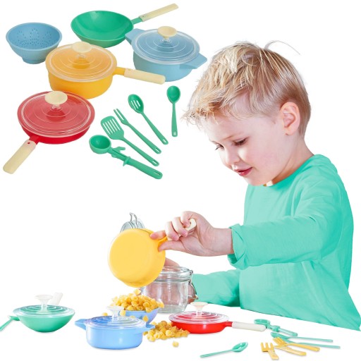 GARNKI PATELNIE DURSZLAK + AKCESORIA ZESTAW KUCHENNY