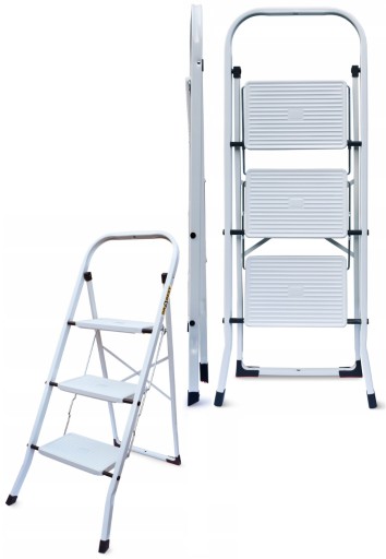 Drabina DRABINKA DOMOWA 3 STOPNIOWA SOLIDNA STAL