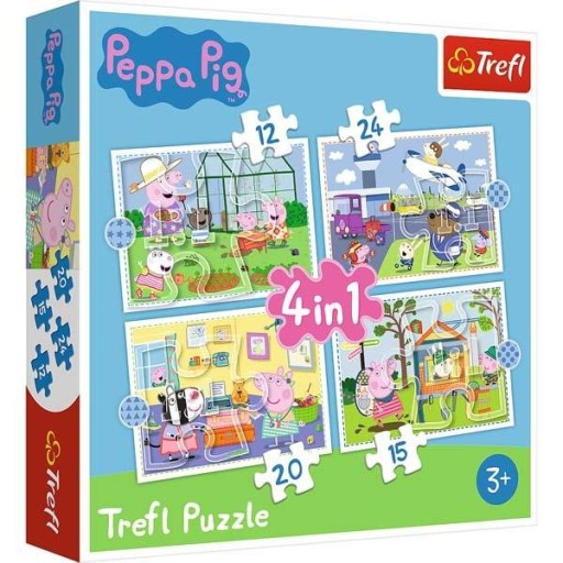 PUZZLE 4w1 Świnka Peppa 4 obrazki