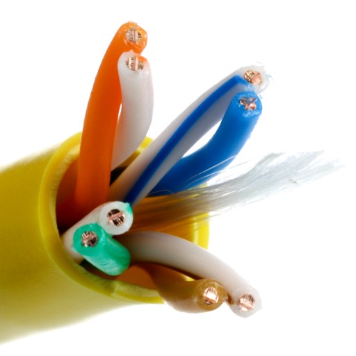 Molex przewód Ethernet UTP kat.5e żółty LSZH 50m