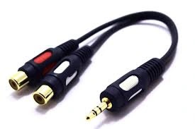ADAPTER WTYK JACK3,5 2X GNIAZDO RCA RCA ŁEZKA