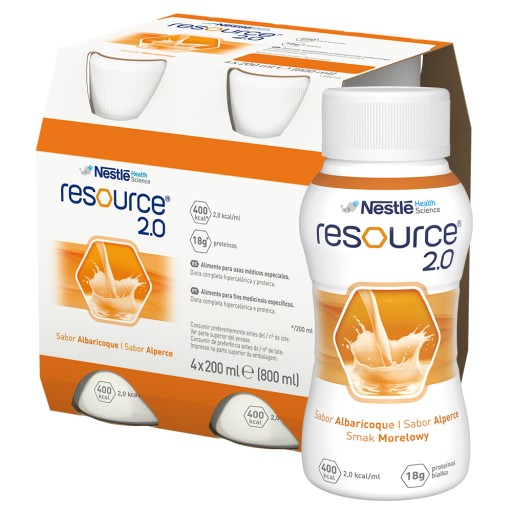 Resource 2.0 smak morelowy 4 x 200 ml NESTLE