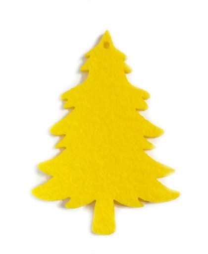 FO02D NA CHOINKĘ OZDOBA CHOINKA filc 15cm żółty