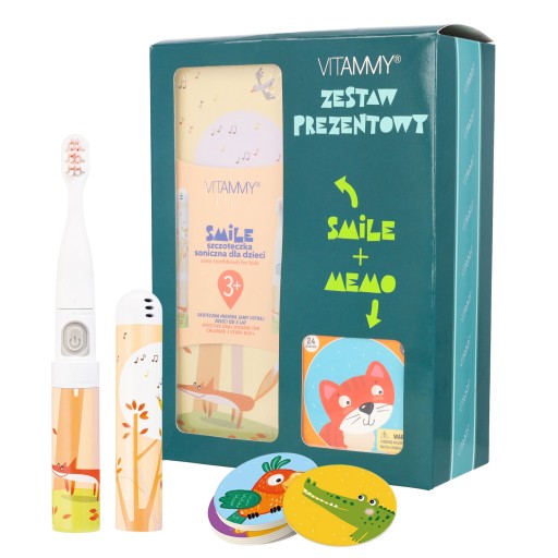 SZCZOTECZKA ELEKTRYCZNA SONICZNA DO ZĘBÓW DLA DZIECI SMILE +ETUI+GRATIS GRA