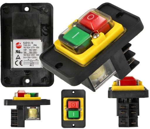 Wyłącznik przełącznik magnetyczny KJD12-14 230V 18A 6 PINÓW UNIWERSALNY