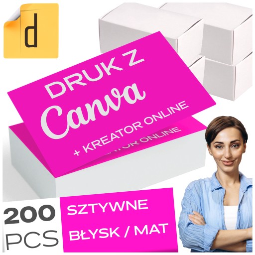 Wizytówki 200 sztuk KREATOR PREMIUM GRUBE mat / błysk + wizualiazcja GRATIS