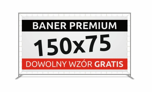 Baner reklamowy PREMIUM 150x75 GOTOWE WZORY