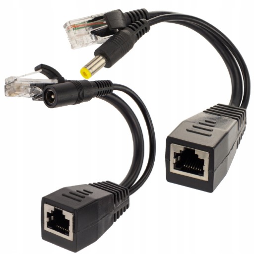 Adapter PoE dla sieci LAN zestaw konwerter RJ45
