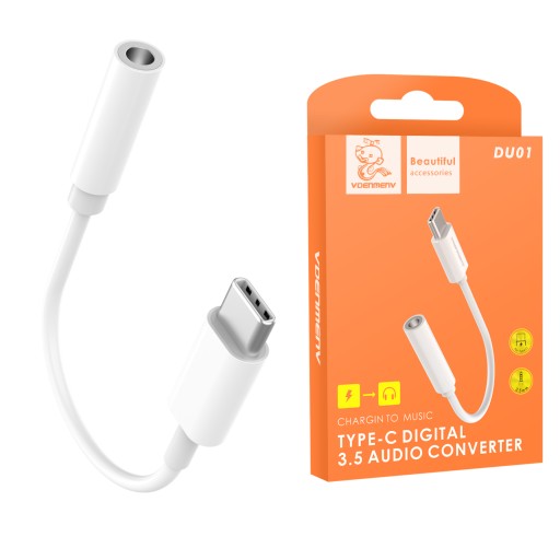 PRZEJŚCIÓWKA ADAPTER USB TYP C MINI JACK 3,5mm AUX