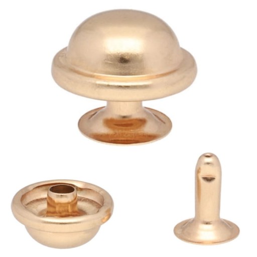 Nity ozdobne Ćwieki 12x8x10mm KAPELUSIK 50szt złot