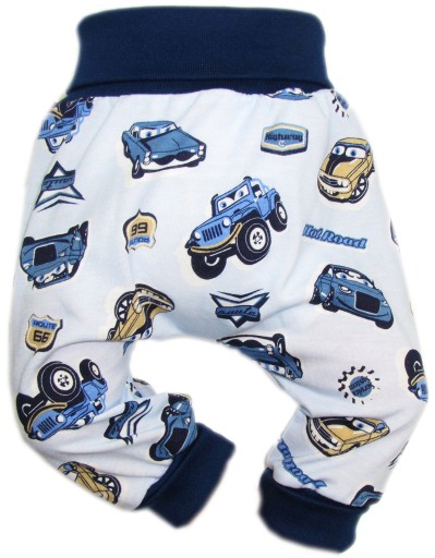 PÓŁŚPIOCHY BEZ STÓPEK SPODNIE BAGGY r.56 SAMOCHODY