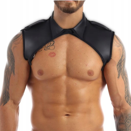 SKÓRZANA MĘSKA UPRZĄŻ MĘSKI HARNESS na ciało