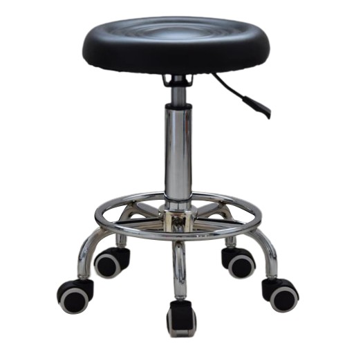 Taboret Podnośnik Gazowy Barber Beauty Czarny