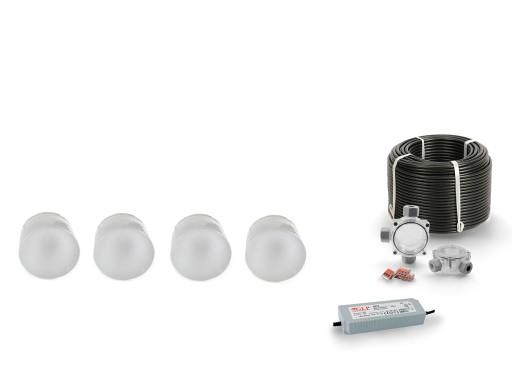 4x Oprawa najazdowa LED 12V IP68 BC Koło Ø 7,5