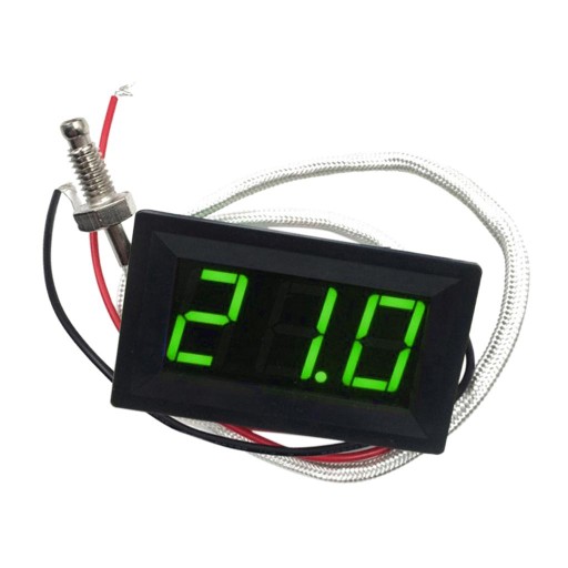 DC 12V To 800 Celsius Digital LED Thermometer Temperature Detector Green