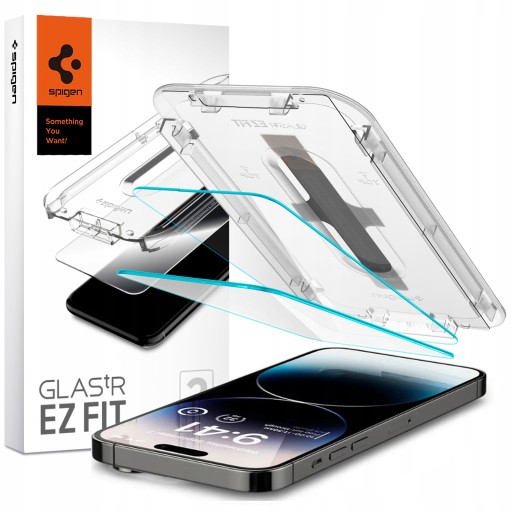 SZKŁO HARTOWANE SPIGEN GLAS.TR ”EZ FIT” 2-PACK APPLE IPHONE 14 PRO MAX