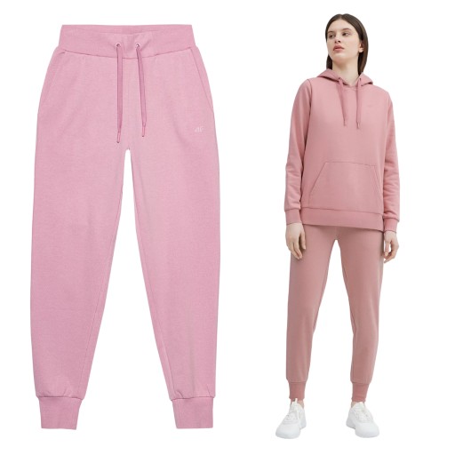 DAMSKIE SPODNIE DRESOWE TRENINGOWE BASIC 4F DRESY SPORTOWE JOGGERY