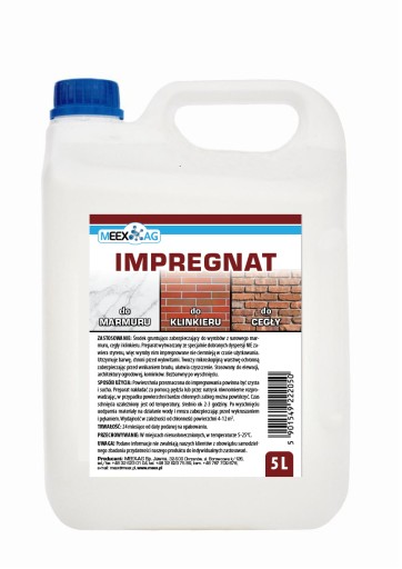 IMPREGNAT DO CEGŁY, KLINKIERU, MARMURU 5L - TANIO