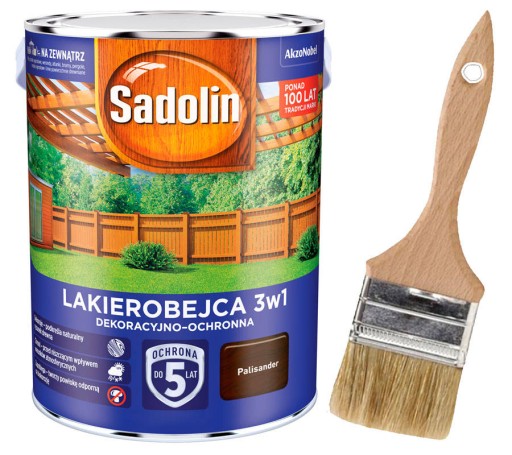 Sadolin Lakierobejca do drewna 3w1 5L Palisander