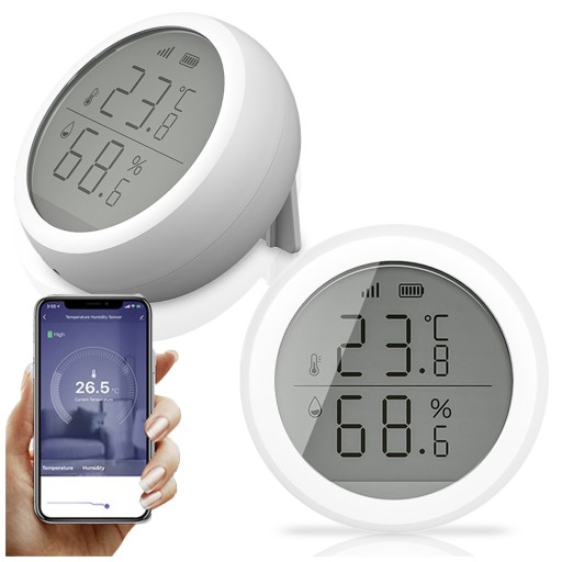 Czujnik Temperatury i Wilgotności ZigBee TUYA LCD Smart Life Dom Higrometr