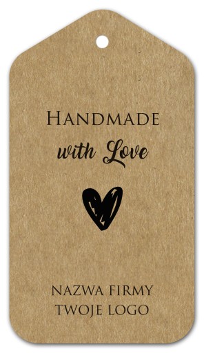 Zawieszka etykieta produktowa BILECIK metka z logo EKO handmade with love