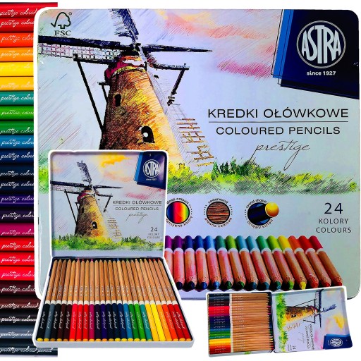KREDKI OŁÓWKOWE ARTYSTYCZNE 24 kol. Astra Prestige