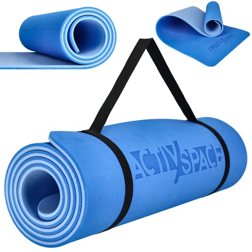 MATA GIMNASTYCZNA TRENINGOWA DO ĆWICZEŃ JOGI FITNESS UCHWYT GRUBA TPE 1CM
