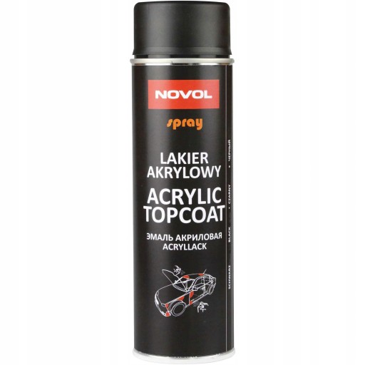 NOVOL-SPRAY ACRYL TOPCOAT BLACK SATIN
