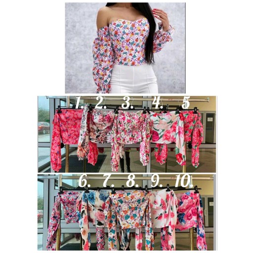 BLUZKA WOMAN IN FLOWERS W PRINT