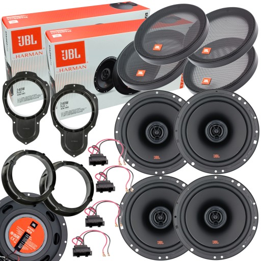 JBL 4 GŁOŚNIKI SAMOCHODOWE 165mm dystanse DO VW PASSAT B6 B7 CC PRZÓD + TYŁ
