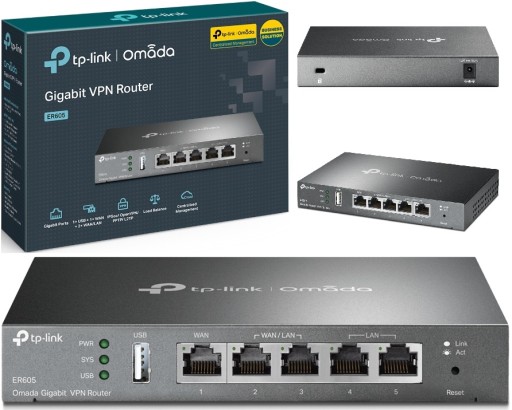 Router TP-LINK TL-ER605 Multi-WAN, VPN, Omada