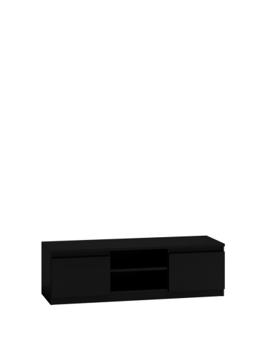 SZAFKA RTV STOLIK POD TELEWIZOR SZAFKA STOJĄCA MEBLE CZERŃ MAT 120 cm