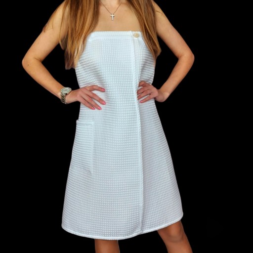PAREO RĘCZNIK do sauny spa wafel na Guziki XL/2XL