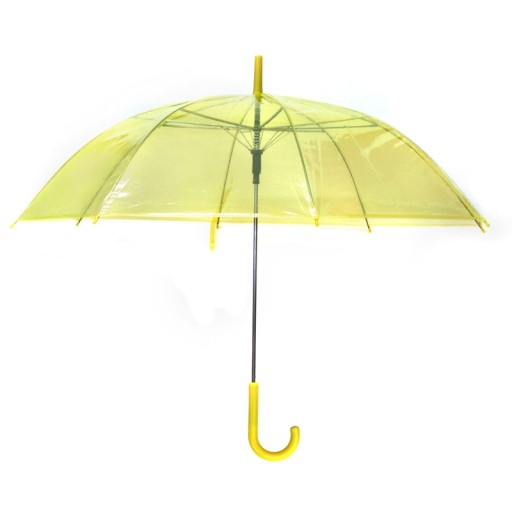 PARASOL PARASOLKA PRZEZROCZYSTA ŻÓŁTA