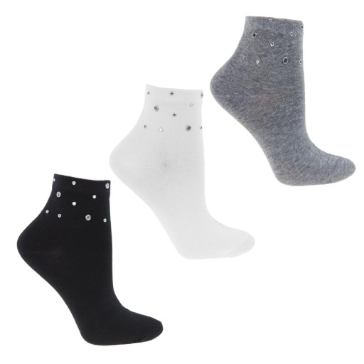 MORAJ skarpetki damskie skarpety GLAMOUR 3/4 z dżetami 35-38