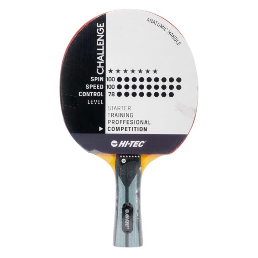 Rakieta do Tenisa Stołowego Challenge Hi-Tec Czarna Spin 100 Gr. 13mm