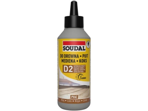 SOUDAL KLEJ DO DREWNA SZYBKOSCHNĄCY D2 64A 750 ml