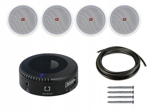 Głośniki sufitowe JBL x4 + Dexon JPM 2022WI