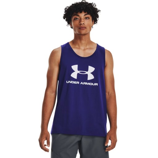 UNDER ARMOUR TANK TOP SPORTSTYLE LOGO NAVY r. L