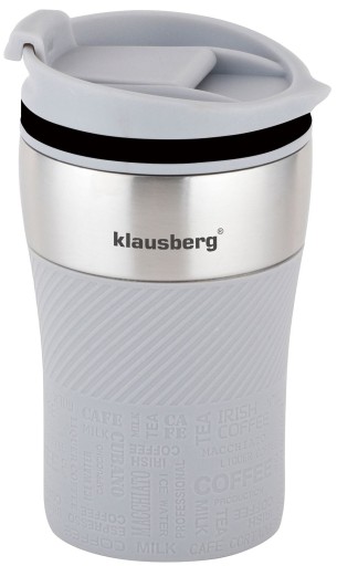 Kubek termiczny mały 280ml KLAUSBERG szary KB-7622